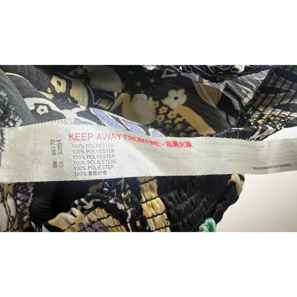 Free People INTIMATELY Women's Weekend In Montauk Floral Cropped Top XS Black - Picture 6 of 8